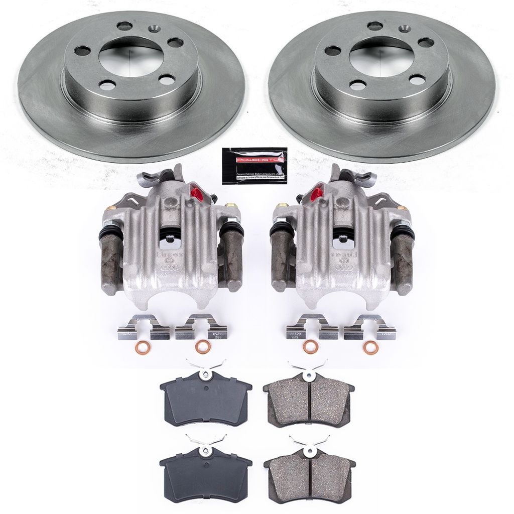 PowerStop KCOE847C - OE Stock Replacement Brake Pad, Rotor and Caliper Kit