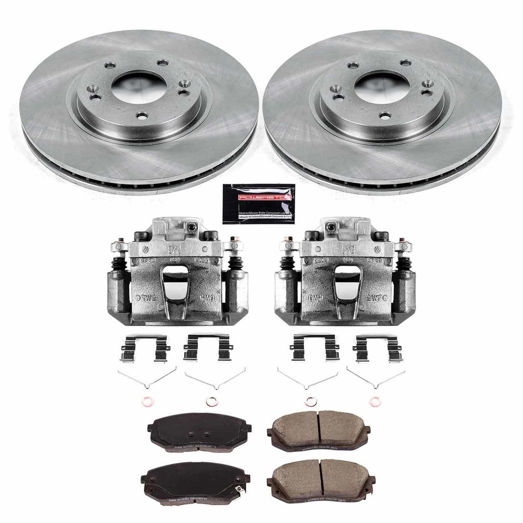 PowerStop KCOE8621 - OE Stock Replacement Brake Pad, Rotor and Caliper Kit