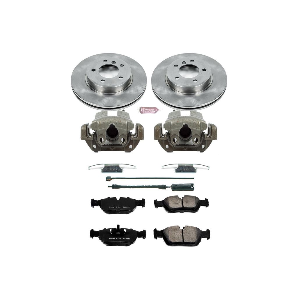 PowerStop KCOE867 - OE Stock Replacement Brake Pad, Rotor and Caliper Kit