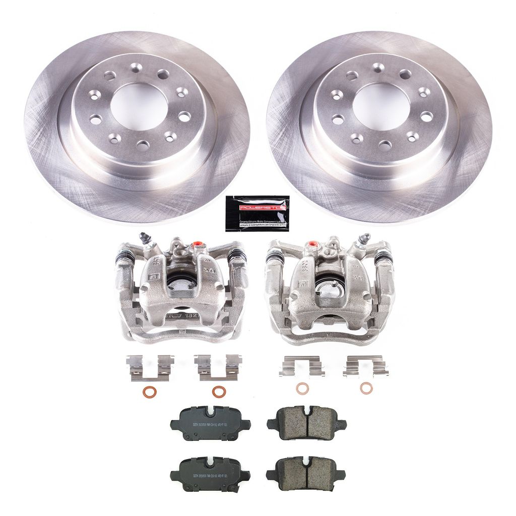 PowerStop KCOE8676 - OE Stock Replacement Brake Pad, Rotor and Caliper Kit