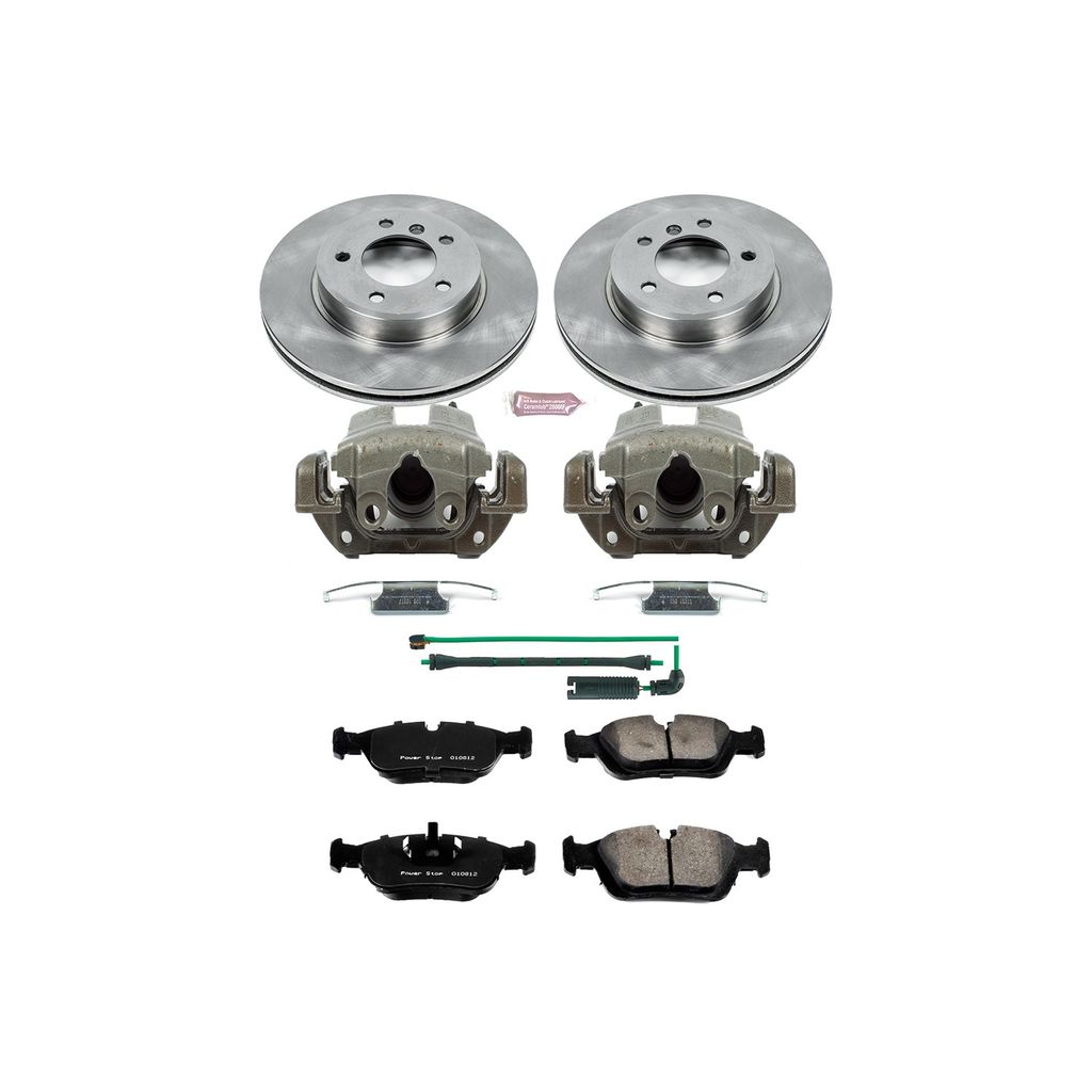 PowerStop KCOE868 - OE Stock Replacement Brake Pad, Rotor and Caliper Kit