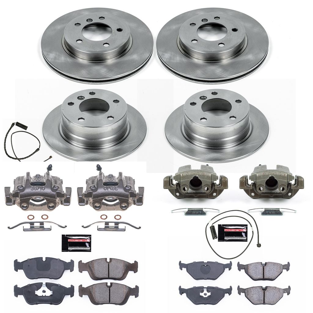 PowerStop KCOE870 - OE Stock Replacement Brake Pad, Rotor and Caliper Kit