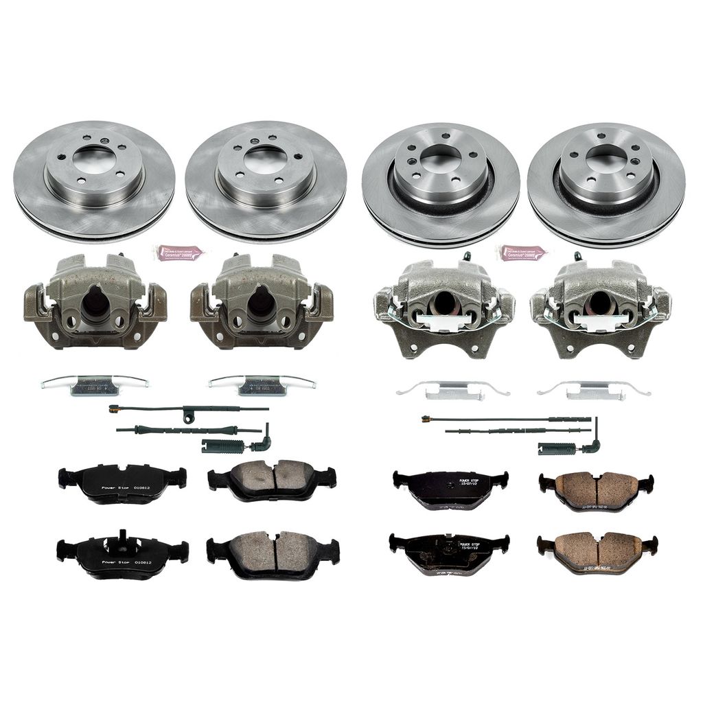 PowerStop KCOE871 - OE Stock Replacement Brake Pad, Rotor and Caliper Kit