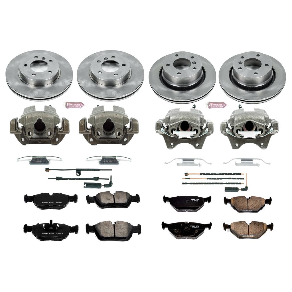 PowerStop KCOE873 - OE Stock Replacement Brake Pad, Rotor and Caliper Kit