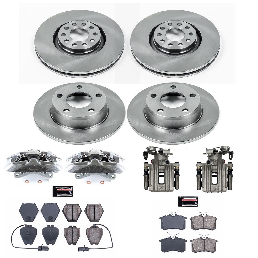PowerStop KCOE889 - OE Stock Replacement Brake Pad, Rotor and Caliper Kit