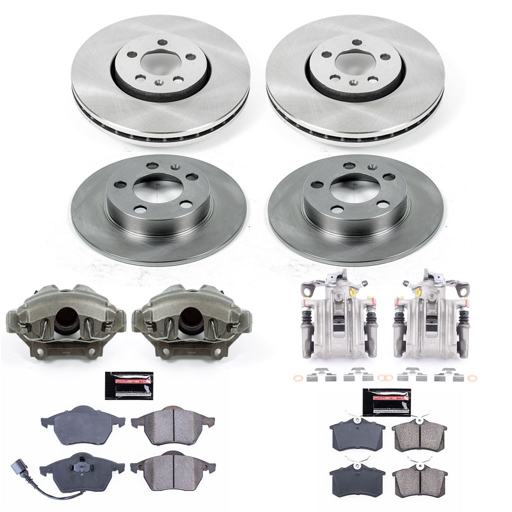 PowerStop KCOE899A - OE Stock Replacement Brake Pad, Rotor and Caliper Kit