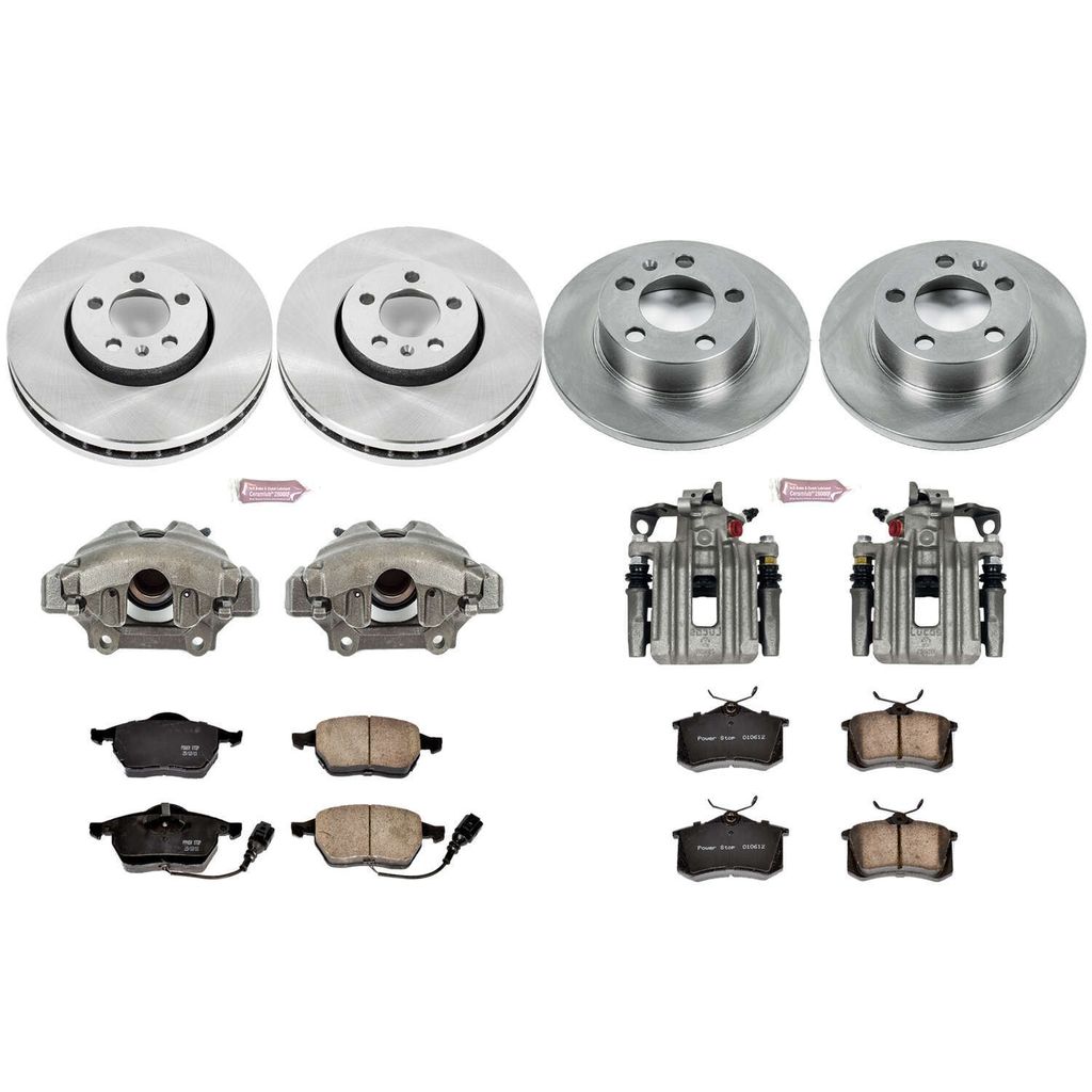 PowerStop KCOE899B - OE Stock Replacement Brake Pad, Rotor and Caliper Kit