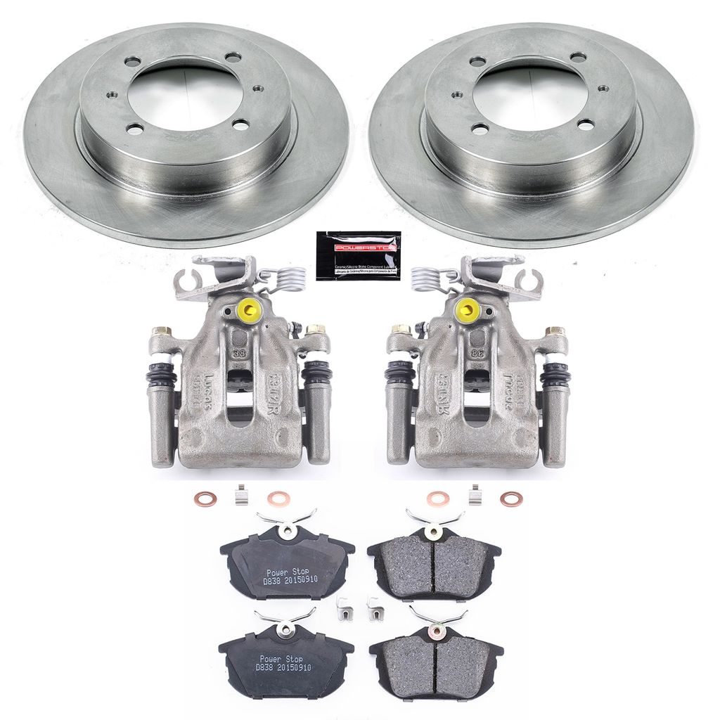 PowerStop KCOE913 - OE Stock Replacement Brake Pad, Rotor and Caliper Kit