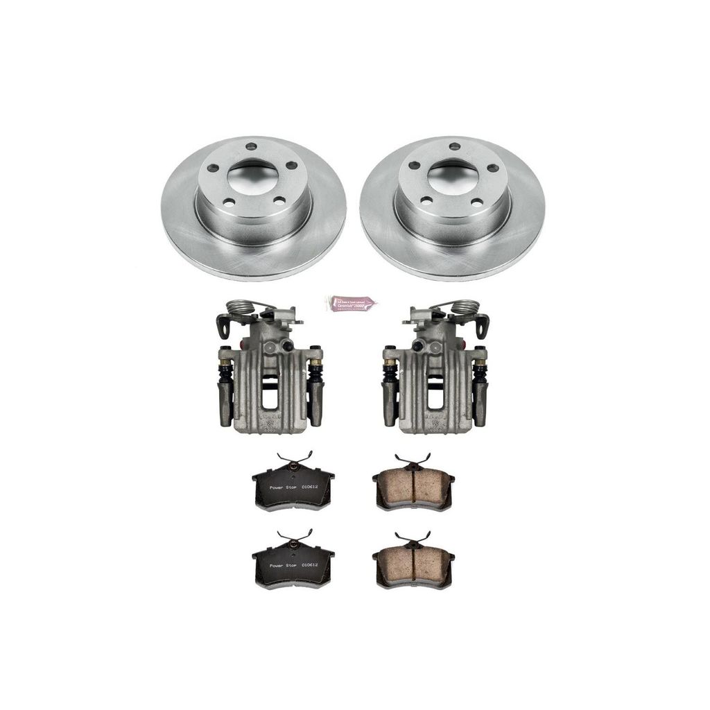 PowerStop KCOE940 - OE Stock Replacement Brake Pad, Rotor and Caliper Kit