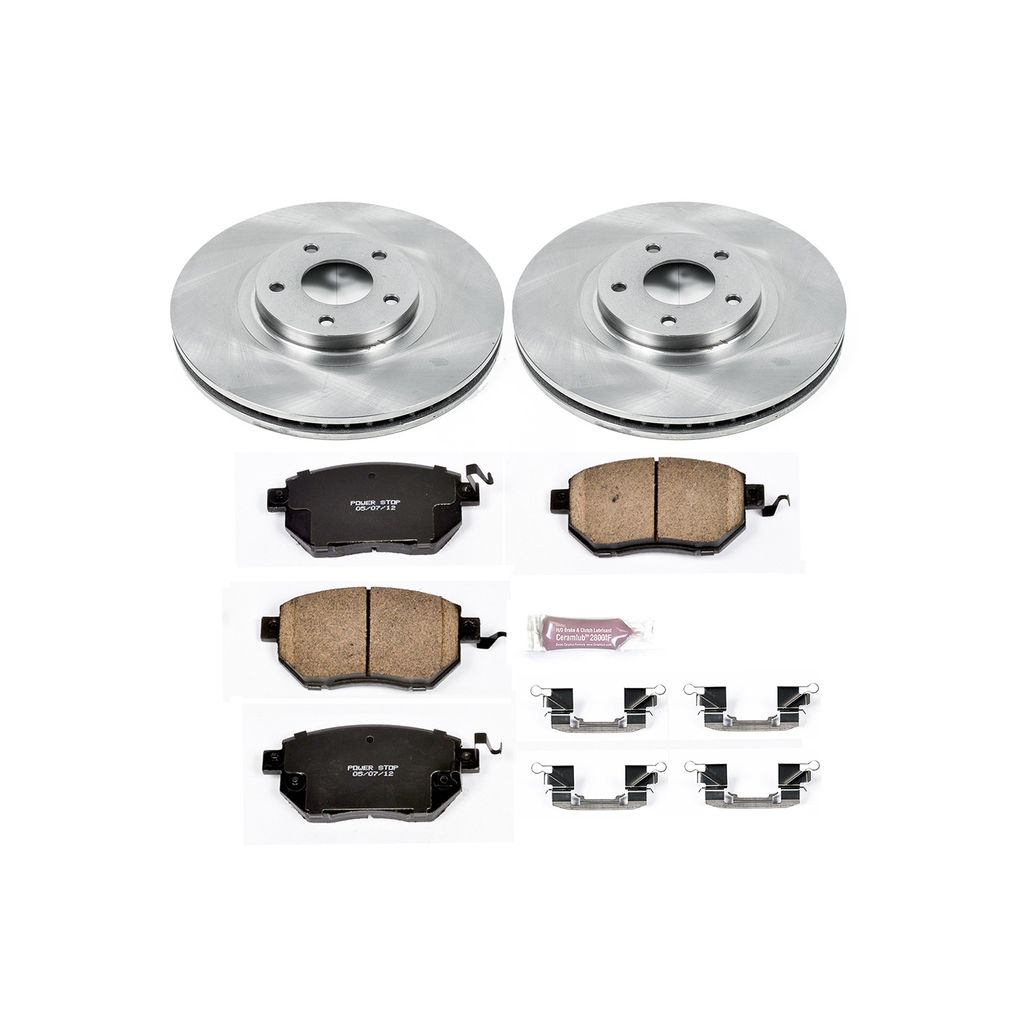 PowerStop KOE091 - OE Stock Replacement Brake Pad and Rotor Kit