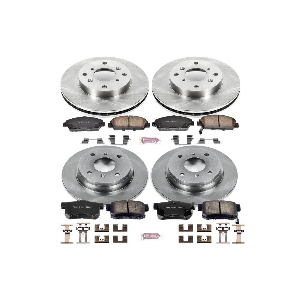 PowerStop KOE1034 - OE Stock Replacement Brake Pad and Rotor Kit