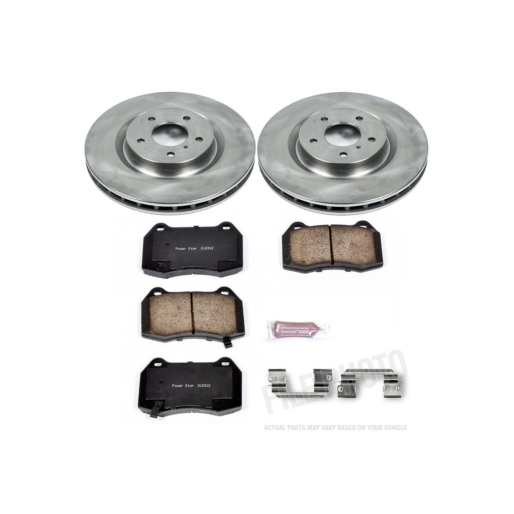 PowerStop KOE104 - OE Stock Replacement Brake Pad and Rotor Kit