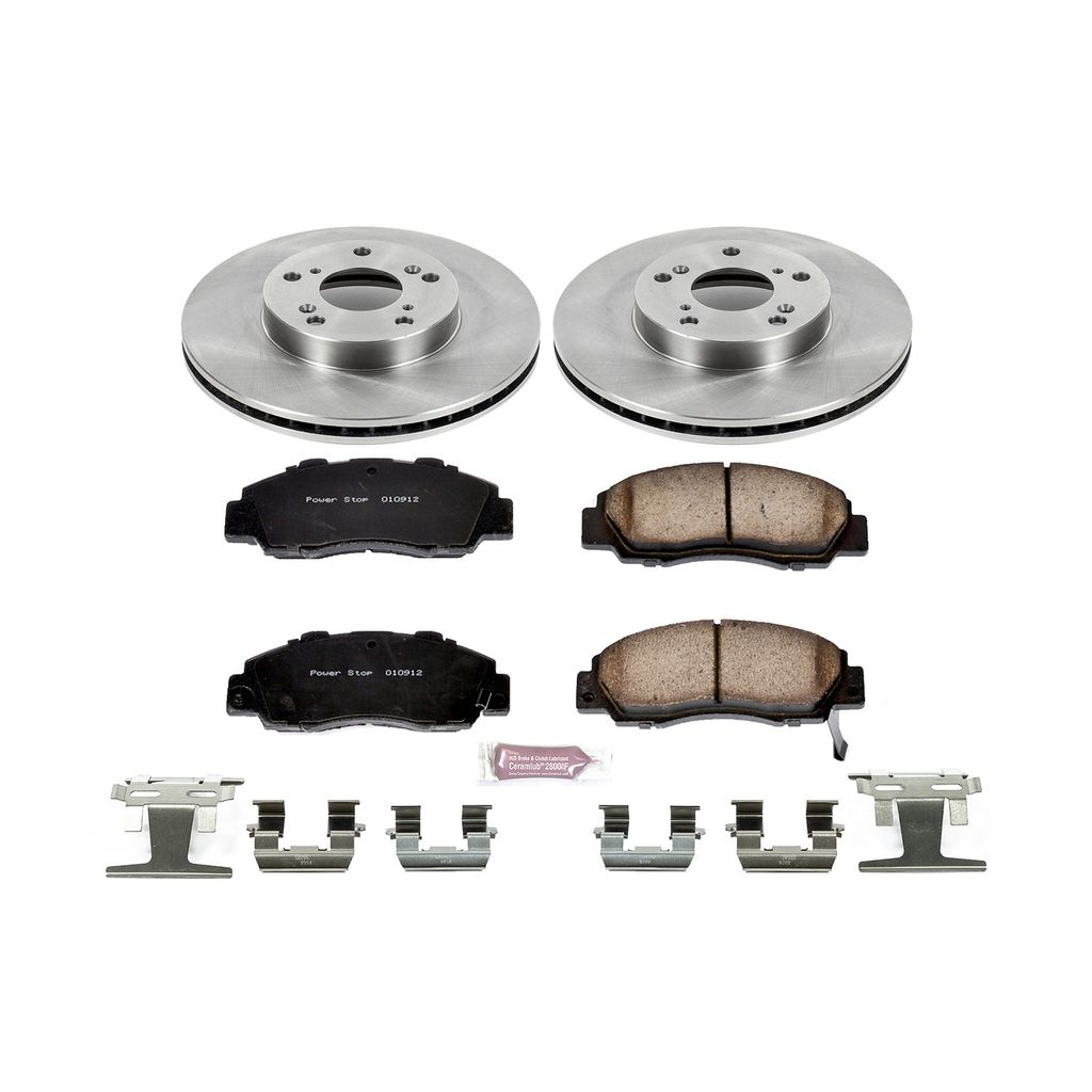 PowerStop KOE1041 - OE Stock Replacement Brake Pad and Rotor Kit