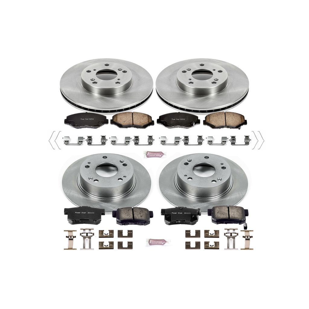 PowerStop KOE1047 - OE Stock Replacement Brake Pad and Rotor Kit