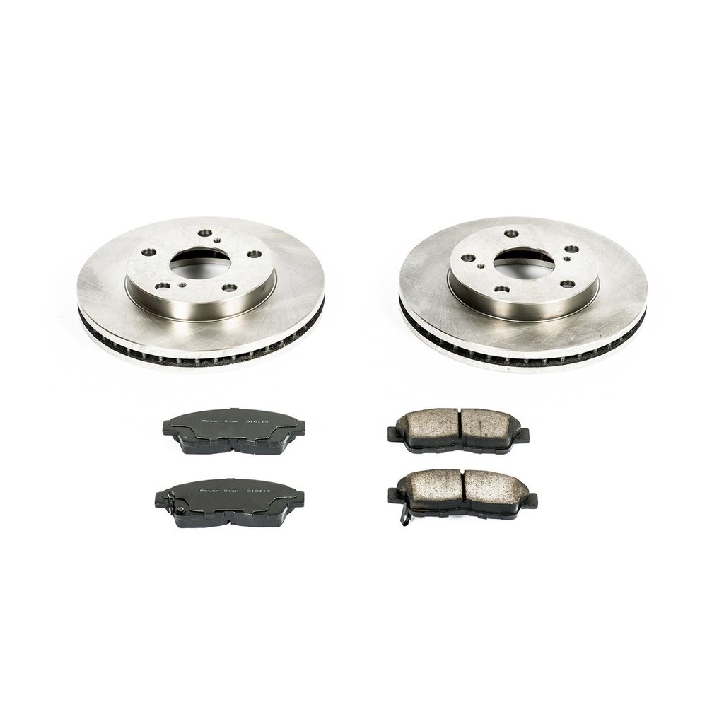 PowerStop KOE1052 - OE Stock Replacement Brake Pad and Rotor Kit