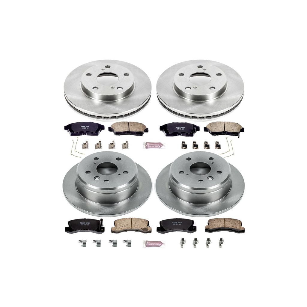 PowerStop KOE1053 - OE Stock Replacement Brake Pad and Rotor Kit