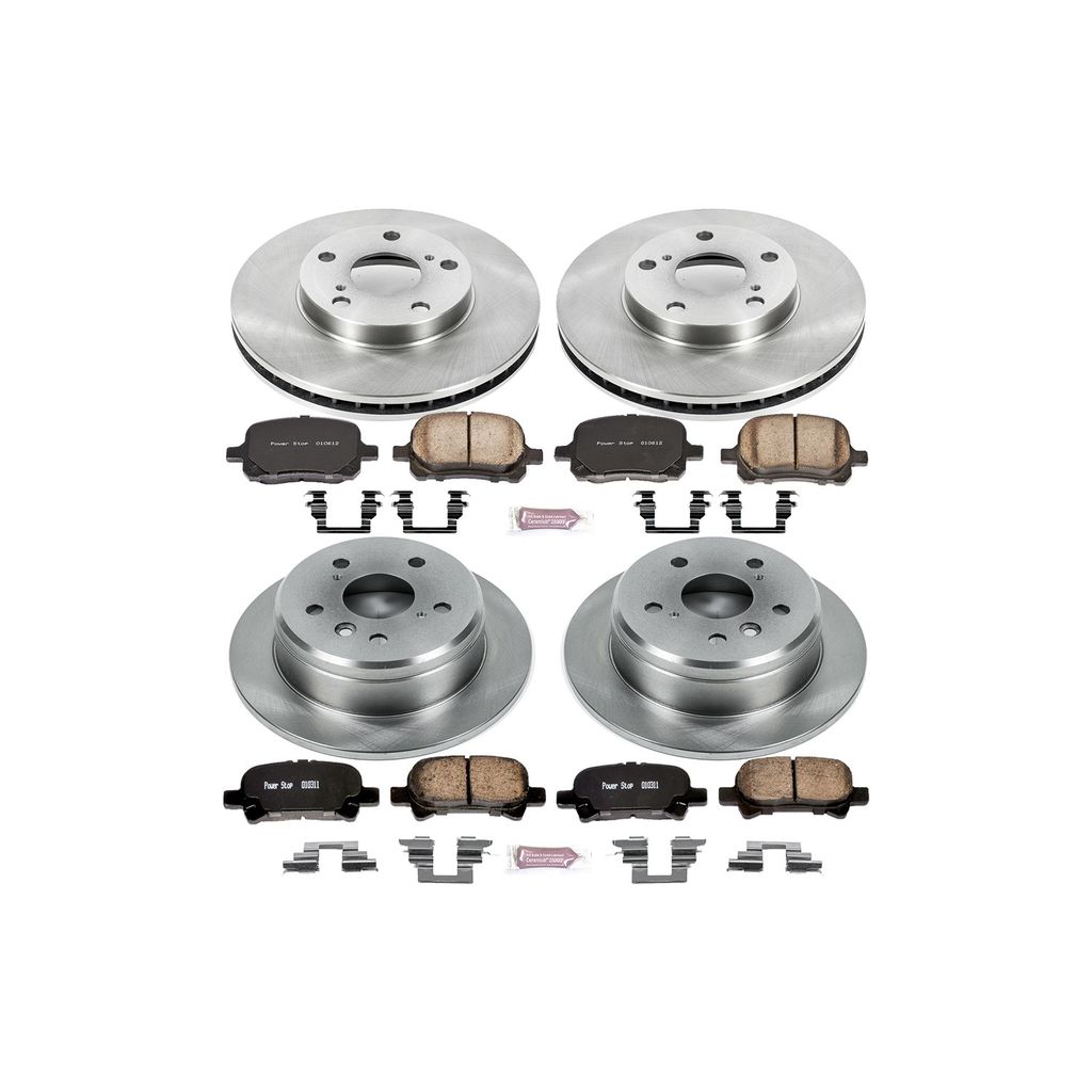 PowerStop KOE1060 - OE Stock Replacement Brake Pad and Rotor Kit