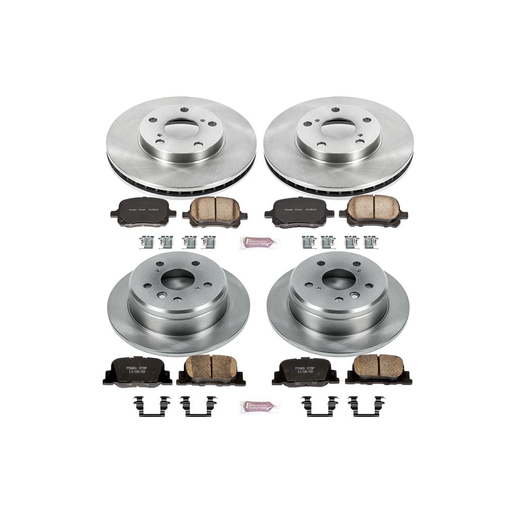 PowerStop KOE1061 - OE Stock Replacement Brake Pad and Rotor Kit