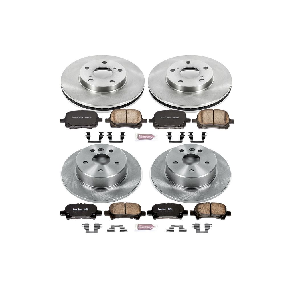 PowerStop KOE1063 - OE Stock Replacement Brake Pad and Rotor Kit