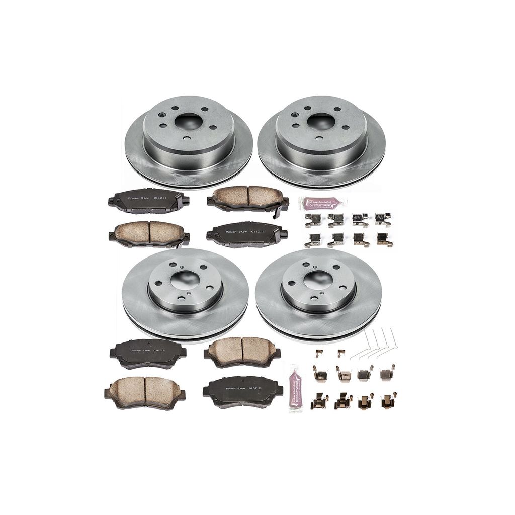 PowerStop KOE1071 - OE Stock Replacement Brake Pad and Rotor Kit