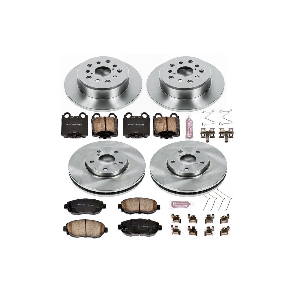 PowerStop KOE1079 - OE Stock Replacement Brake Pad and Rotor Kit