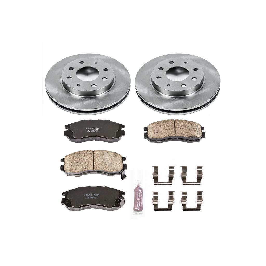 PowerStop KOE1090 - OE Stock Replacement Brake Pad and Rotor Kit