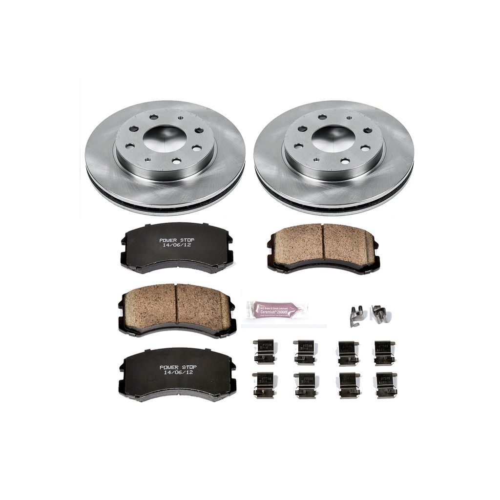 PowerStop KOE1092 - OE Stock Replacement Brake Pad and Rotor Kit
