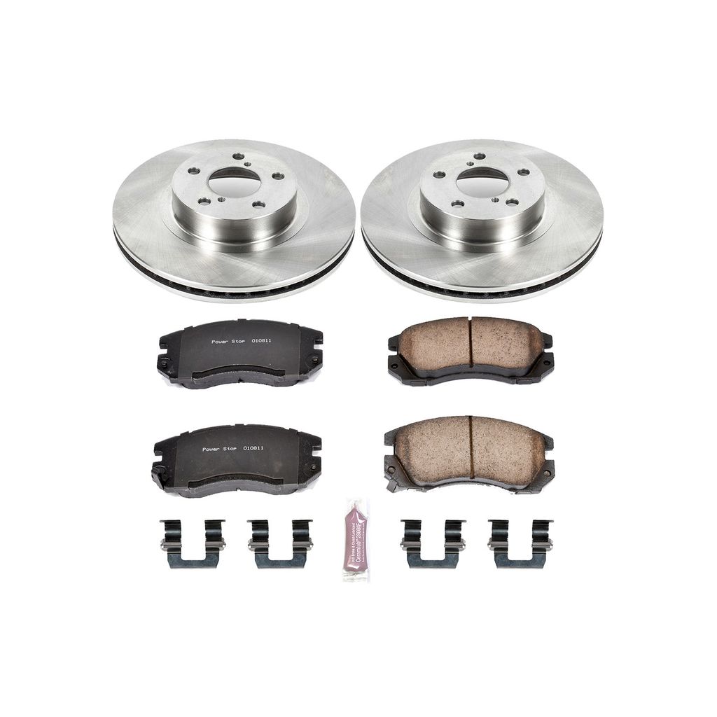 PowerStop KOE1118 - OE Stock Replacement Brake Pad and Rotor Kit
