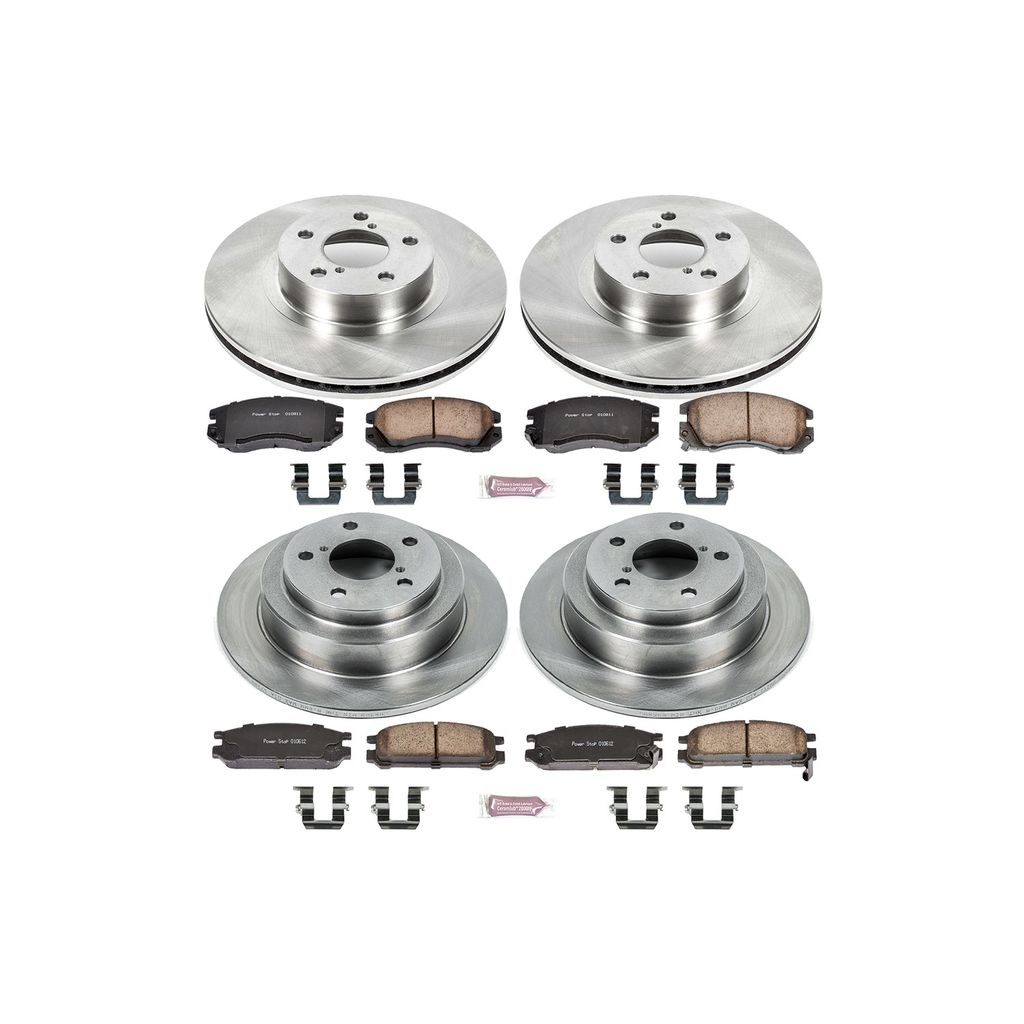 PowerStop KOE1119 - OE Stock Replacement Brake Pad and Rotor Kit