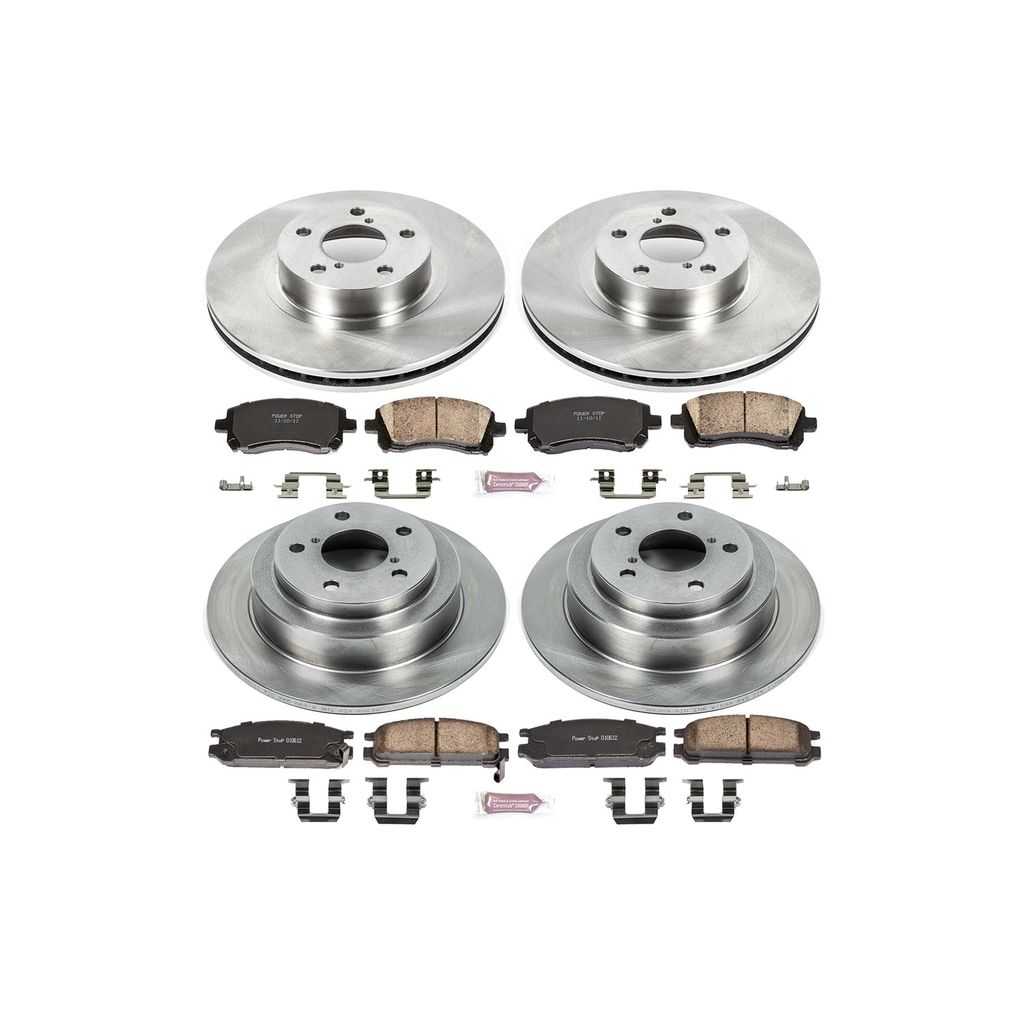 PowerStop KOE1121 - OE Stock Replacement Brake Pad and Rotor Kit