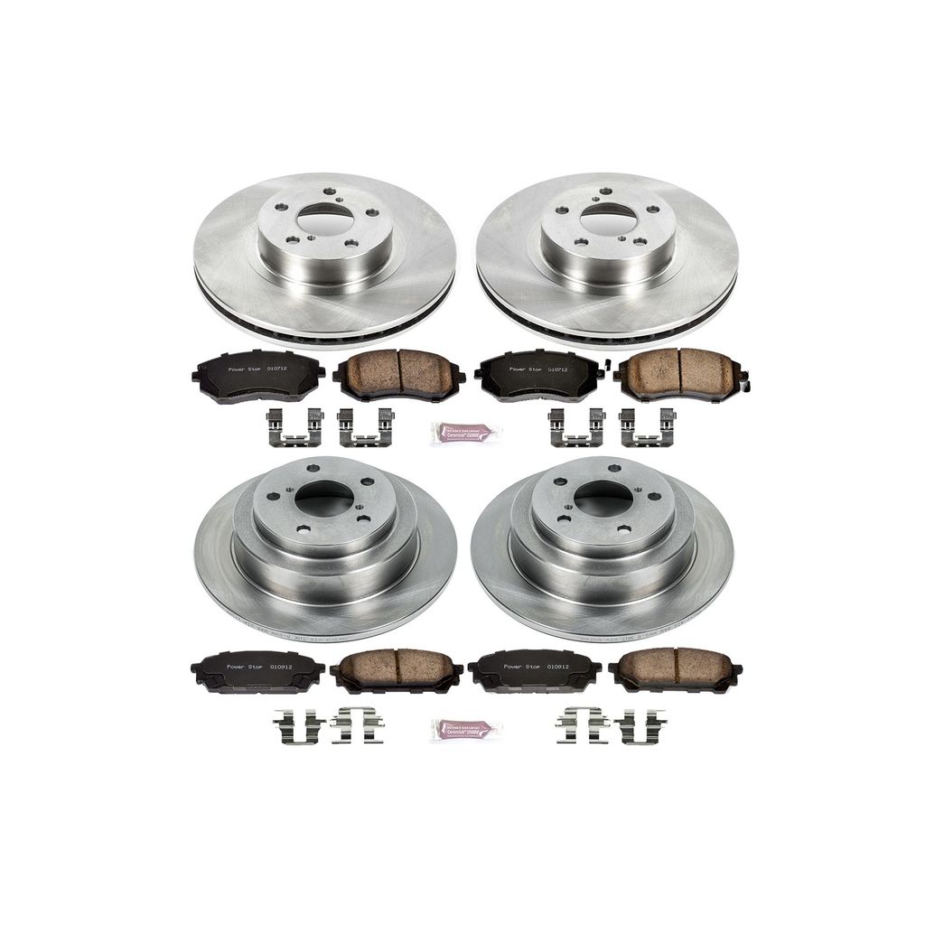 PowerStop KOE1127 - OE Stock Replacement Brake Pad and Rotor Kit