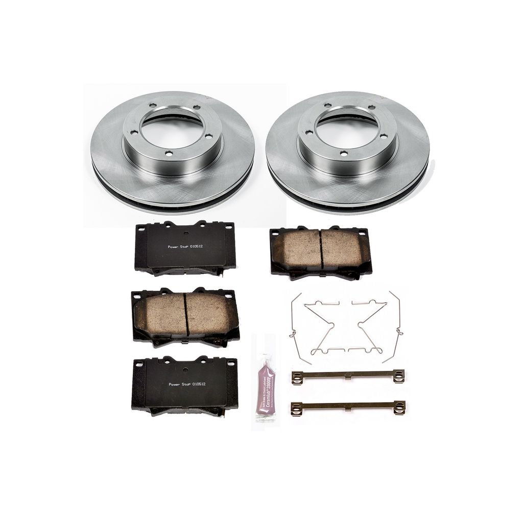 PowerStop KOE1132 - OE Stock Replacement Brake Pad and Rotor Kit