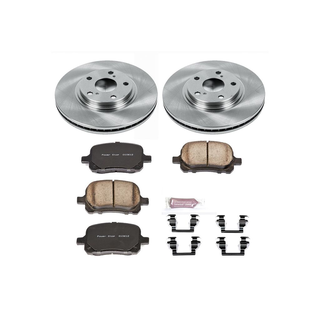 PowerStop KOE1135 - OE Stock Replacement Brake Pad and Rotor Kit