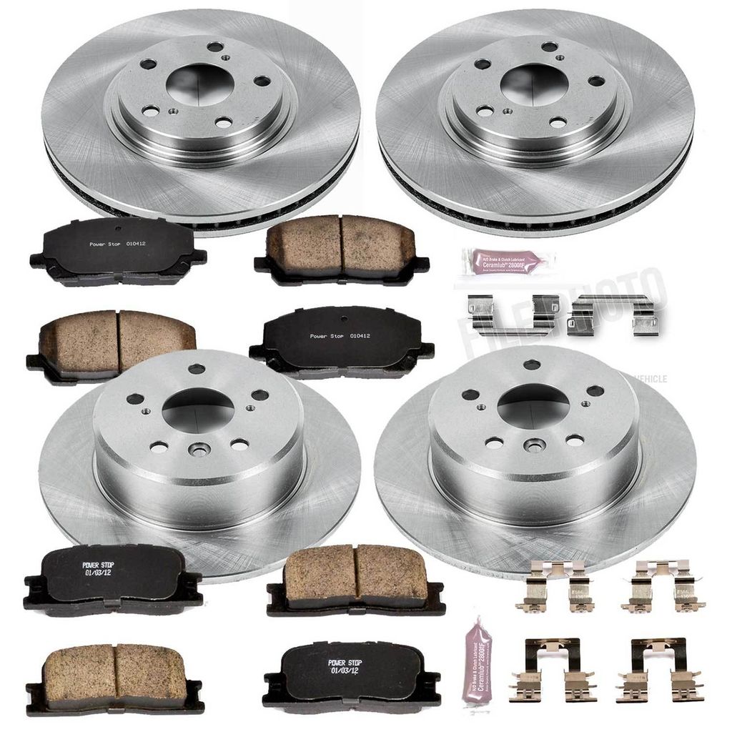 PowerStop KOE1139 - OE Stock Replacement Brake Pad and Rotor Kit