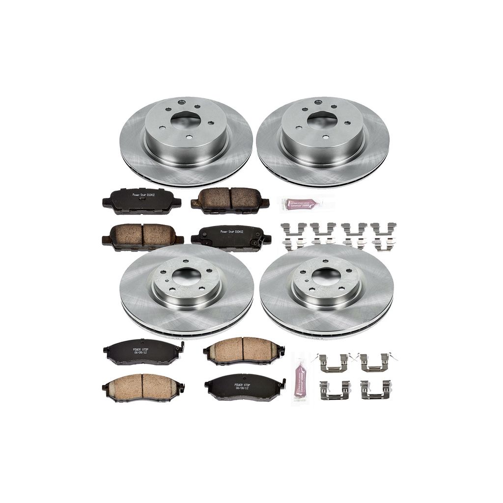 PowerStop KOE114 - OE Stock Replacement Brake Pad and Rotor Kit