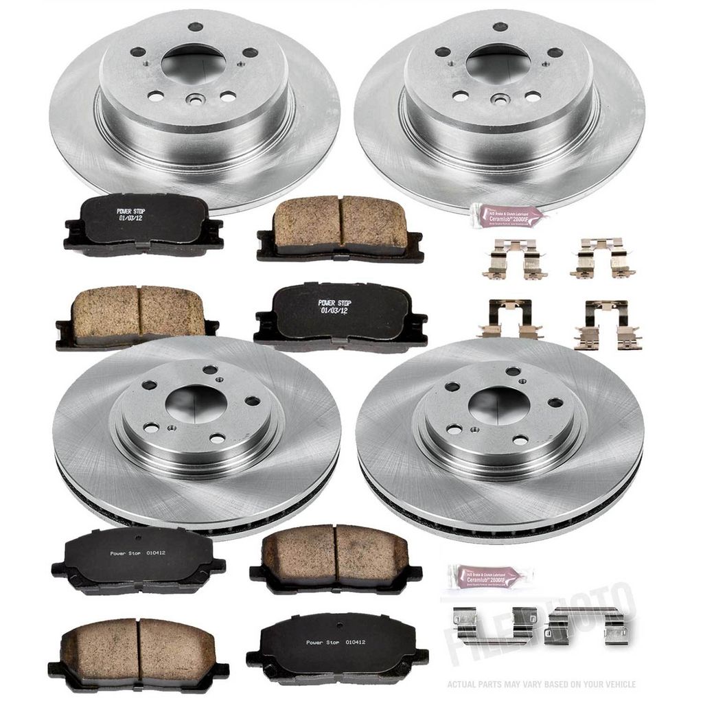 PowerStop KOE1140 - OE Stock Replacement Brake Pad and Rotor Kit