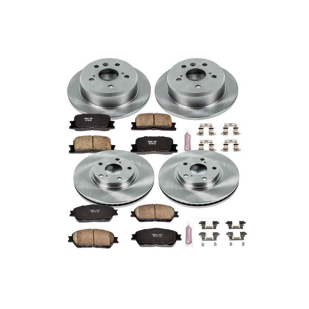 PowerStop KOE1142 - OE Stock Replacement Brake Pad and Rotor Kit