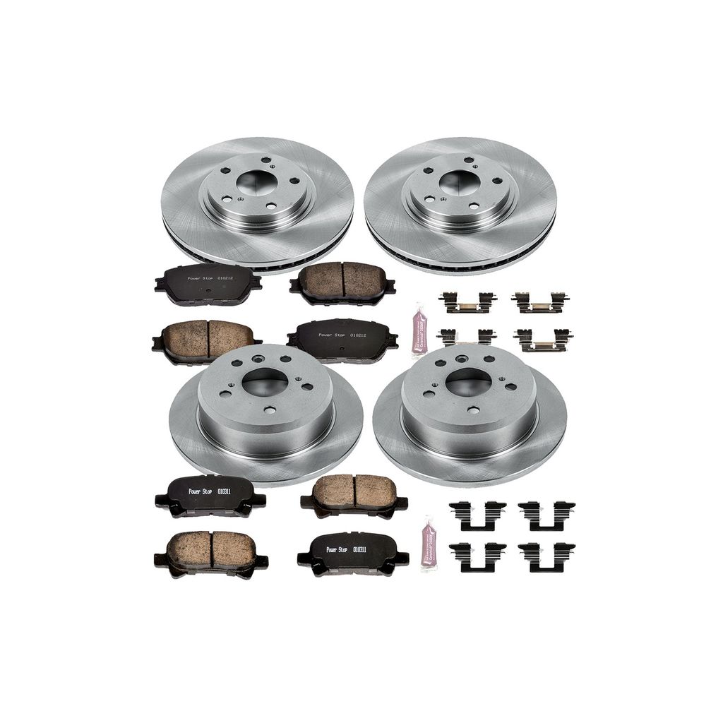 PowerStop KOE1144 - OE Stock Replacement Brake Pad and Rotor Kit