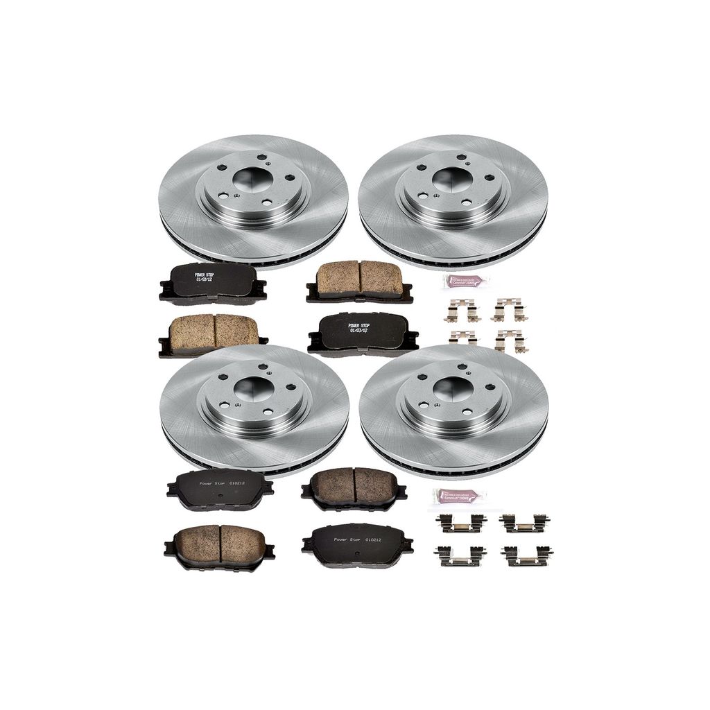 PowerStop KOE1145 - OE Stock Replacement Brake Pad and Rotor Kit