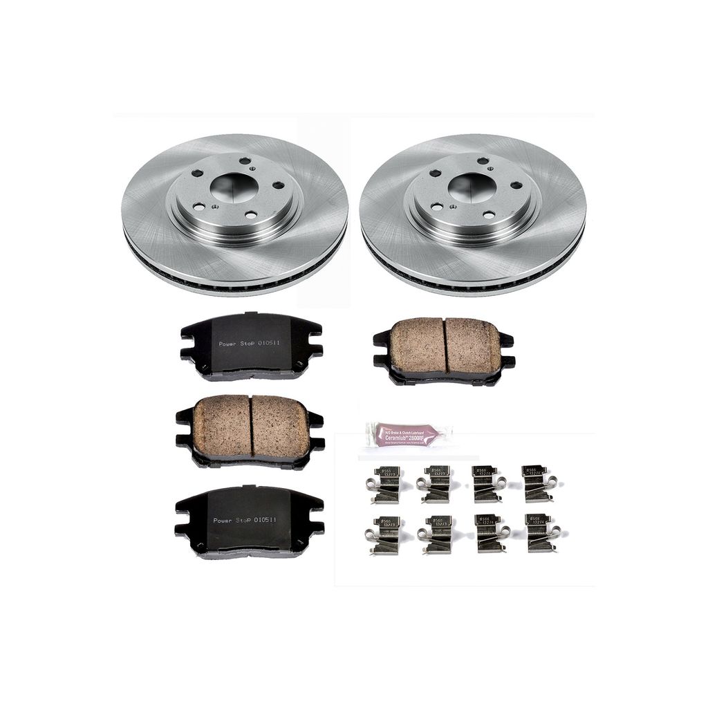 PowerStop KOE1146 - OE Stock Replacement Brake Pad and Rotor Kit
