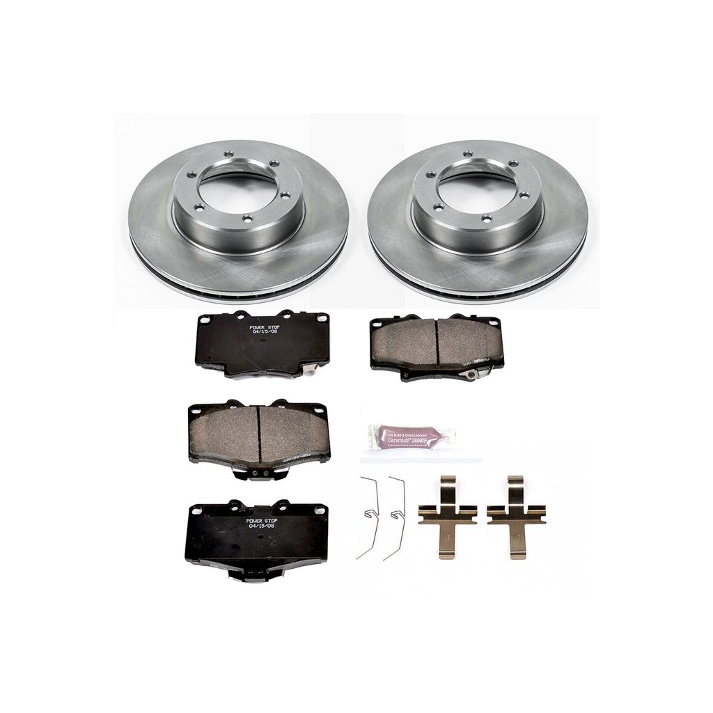 PowerStop KOE1150 - OE Stock Replacement Brake Pad and Rotor Kit