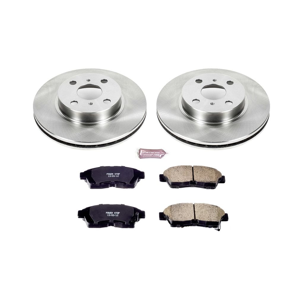 PowerStop KOE1151 - OE Stock Replacement Brake Pad and Rotor Kit