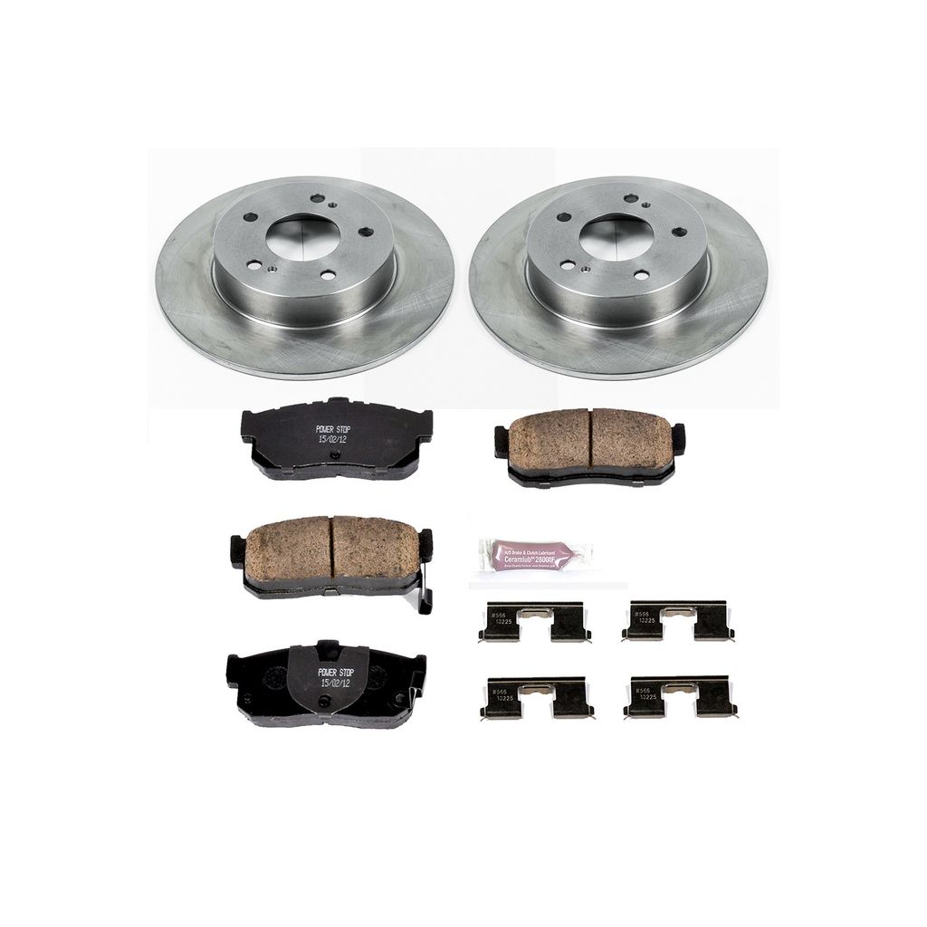 PowerStop KOE1168 - OE Stock Replacement Brake Pad and Rotor Kit