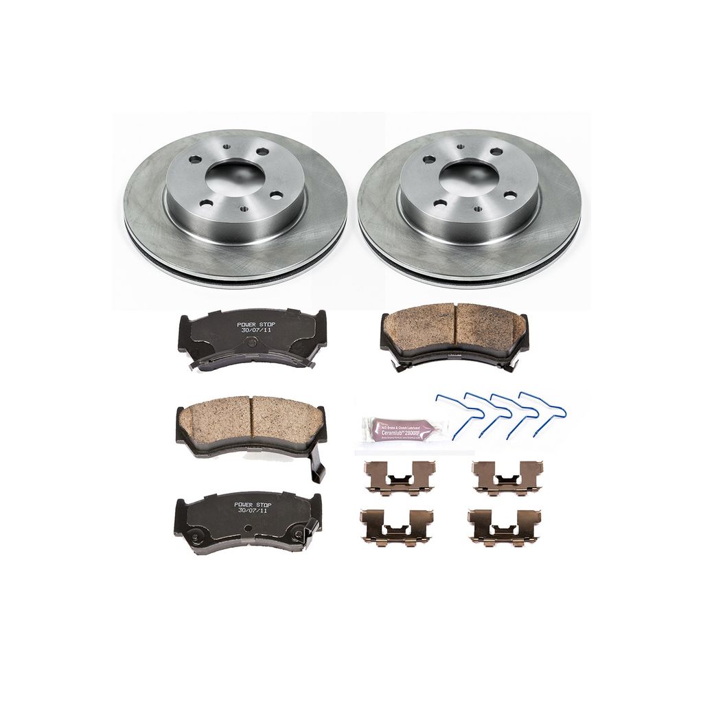 PowerStop KOE1170 - OE Stock Replacement Brake Pad and Rotor Kit