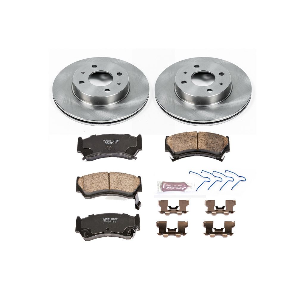 PowerStop KOE1172 - OE Stock Replacement Brake Pad and Rotor Kit