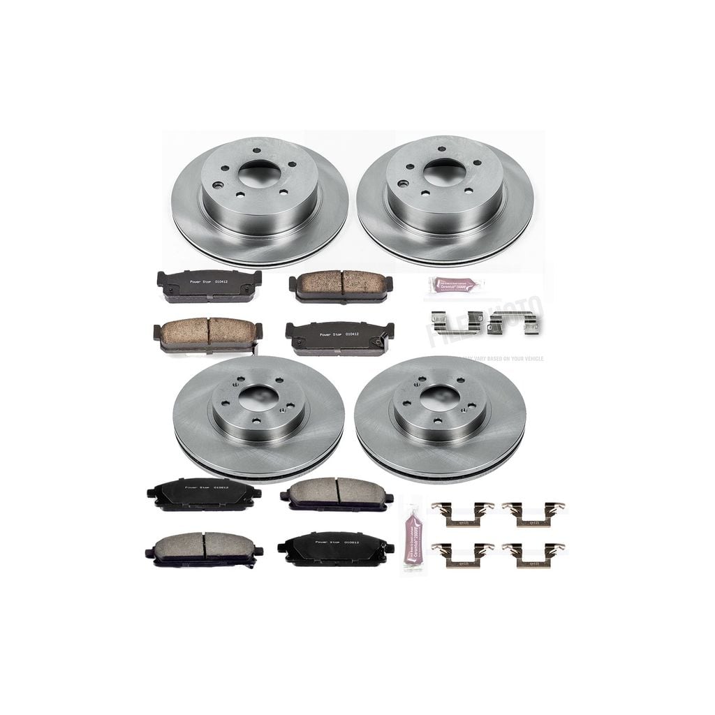 PowerStop KOE1180 - OE Stock Replacement Brake Pad and Rotor Kit