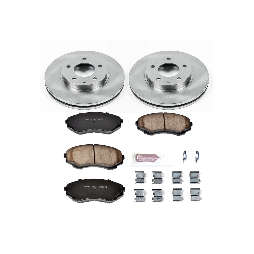PowerStop KOE1184 - OE Stock Replacement Brake Pad and Rotor Kit