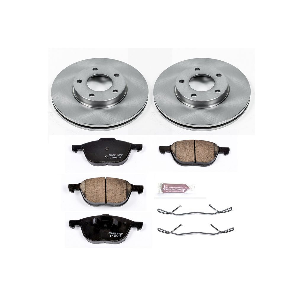 PowerStop KOE120 - OE Stock Replacement Brake Pad and Rotor Kit