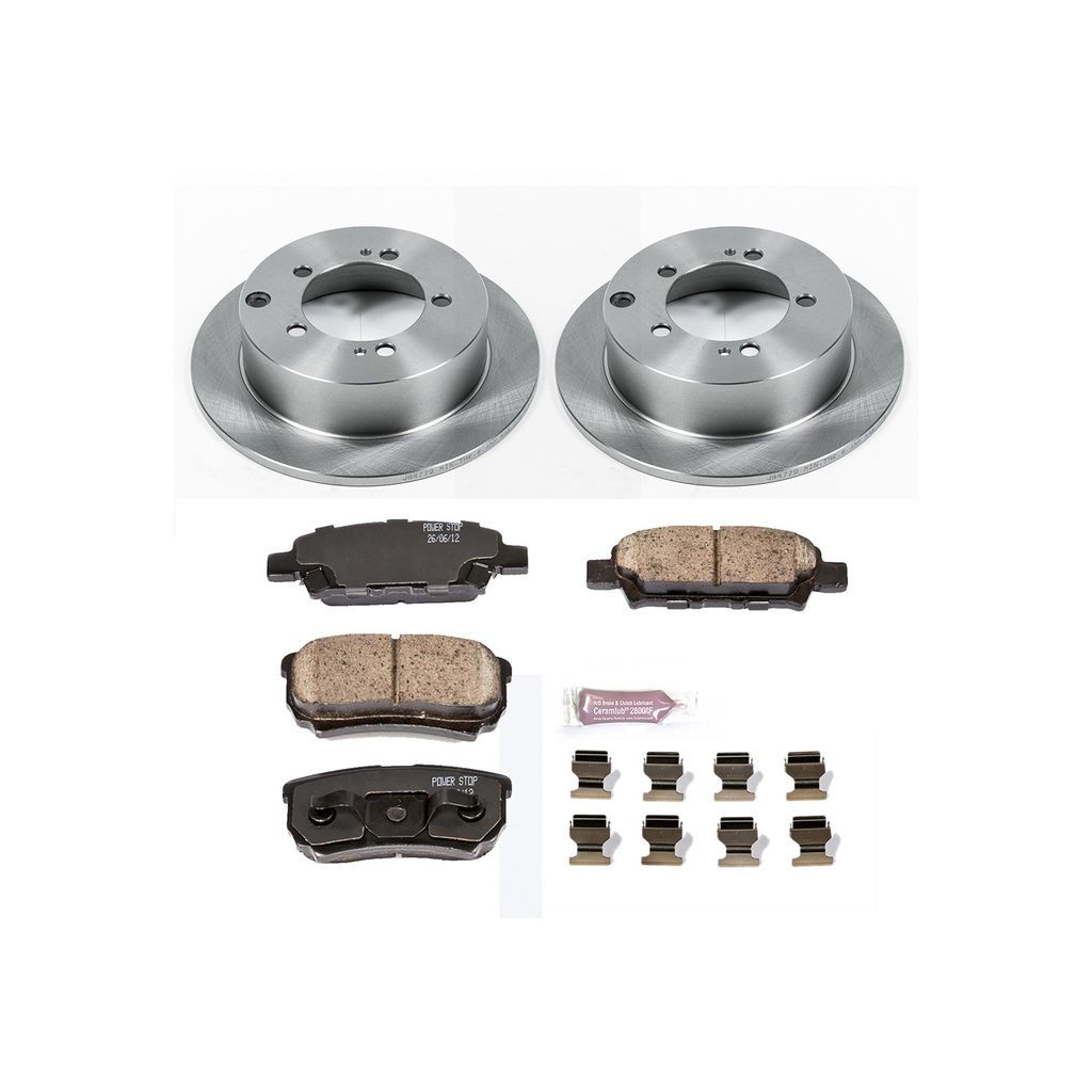 PowerStop KOE1202 - OE Stock Replacement Brake Pad and Rotor Kit