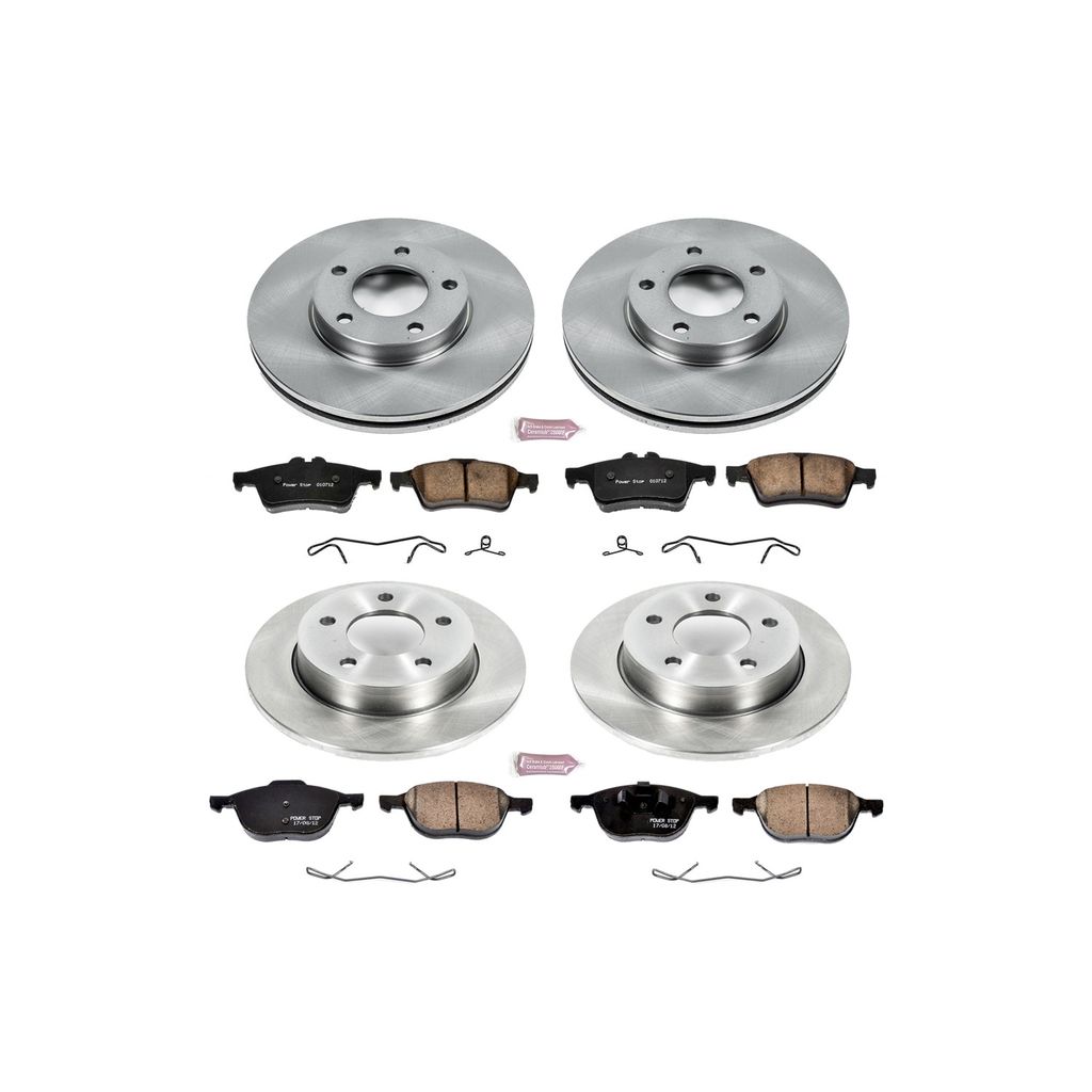 PowerStop KOE121 - OE Stock Replacement Brake Pad and Rotor Kit